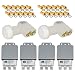 Produktbild HB-DIGITAL LNB-DiSEqC Set: 2 Satelliten SAT, 4 Teilnehmer / Receiver; 2X hochwertiger Quad LNB + 4X 2/1 Premium Diseqc mit Wetterschutzgehäuse, Full HDTV 3D 4K UHD geeignet + 24x F-Stecker Vergoldet