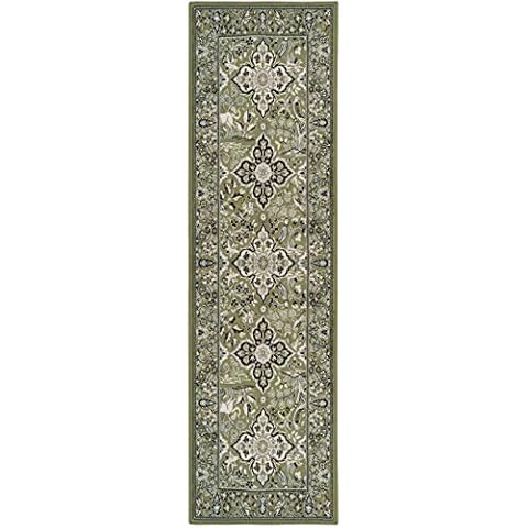 Superior Radcliffe Green Area Rug Runner Cover