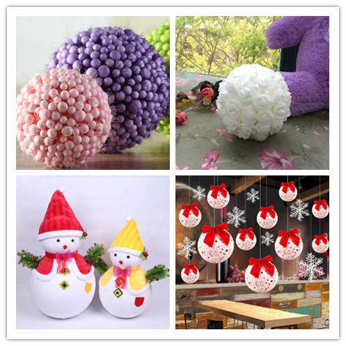 Crafjie Craft Foam Balls 6 Inches 2-Pack, White Craft Foam Polystyrene Round Balls,Styrofoam Foam Balls for DIY Arts and Crafts, Drawing, Ornaments, Modeling Smooth