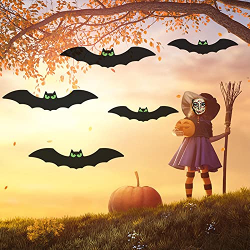 2 Pcs Hangende vleermuisdecoraties | Realistische griezelige vleermuizen Halloween-boomversieringen buiten - Hangende vleermuizen Outdoor decoraties voor gazon Yard Tree voordeur teken Ulapithi - Image 8