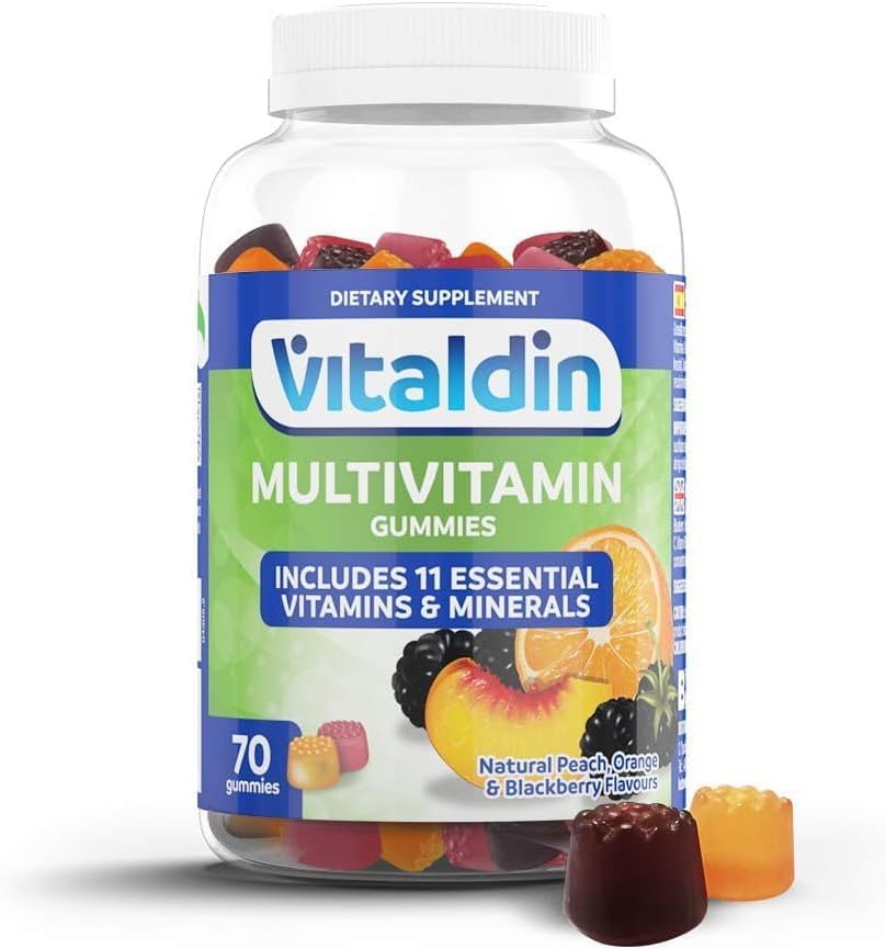 – Adult Multivitamin Gummies – Food Supplement for Men & Women – 11 Vitamins & Minerals – 70 Chewable Gummies (1-Month Supply); Fruit Flavour – Vitality & Immune System Support – Gluten Free