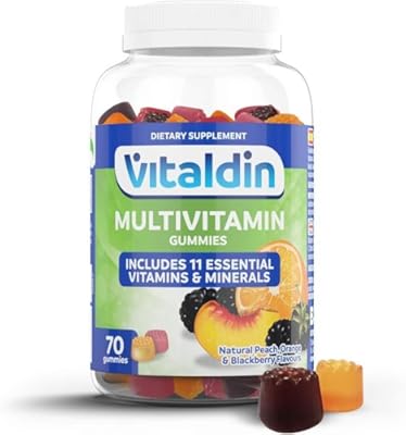 VITALDIN Multivitaminas gummies – Complemento Alimenticio para Mujer y Hombre Adulto con 11 Vitaminas & Minerales - 70 gominolas suministro para 1 mes sabor a Frutas – Vitalidad & Inmunidad