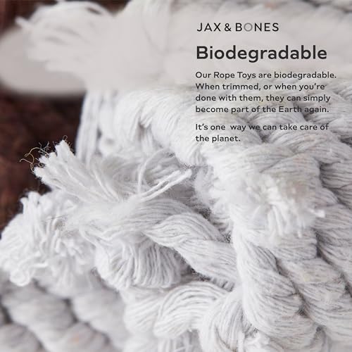 Jax & Bones Brinquedo de corda para cães - Brinquedo de puxar nó celta cinza de 12,7 cm para cães -