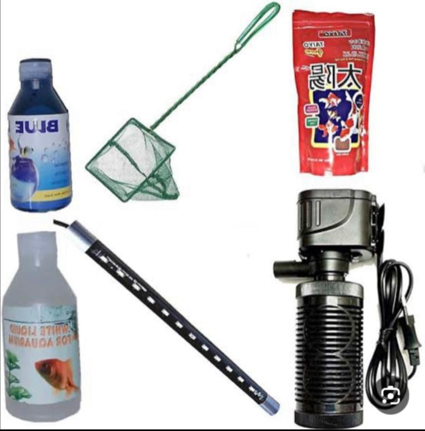 Om Traders Aquarium Set Of Light,Filter,Net,Food And 2 Medicines For Aquarium Tank (B0D1N91S7M) Amazon Price History, Amazon Price Tracker