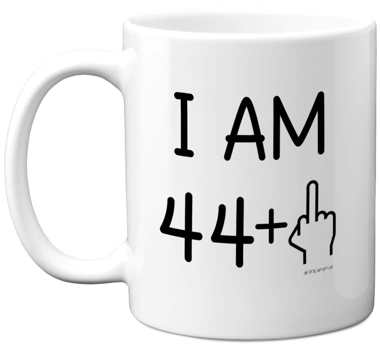45th Birthday Gifts for Women Men, Rude Novelty Mug Middle Finger, Gag Joke Gifts, Perfect Funny Mugs for Birthday Present, 11oz Premium Ceramic Coffee Mug