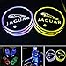 Aswelly 2 PCS Colorful LED Car Cup Holder Pad, USB Power Auto Car Coasters, Waterproof Car Interior Atmosphere Lamp