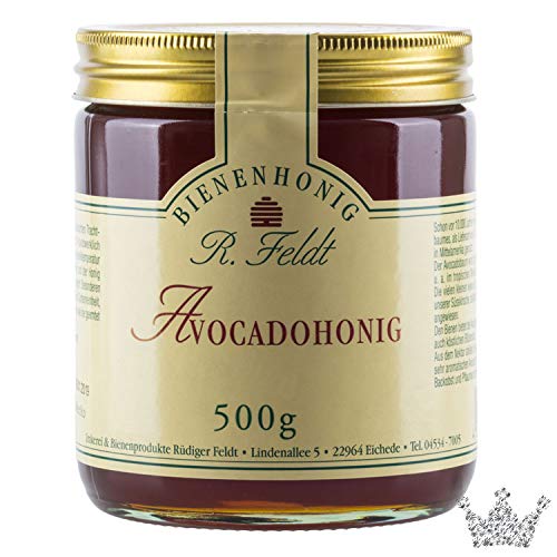R. Feldt Honige Avocado Honig, dunkel, flüssig, leichtes Pflaumenaroma, 500g Cover