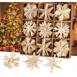 45PCS Straw Star Scandinavian...