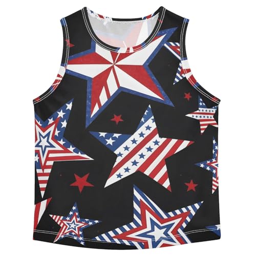 Boys' Tank Top Shirt Flag Style Star Pattern Sleeveless T-Shirts
