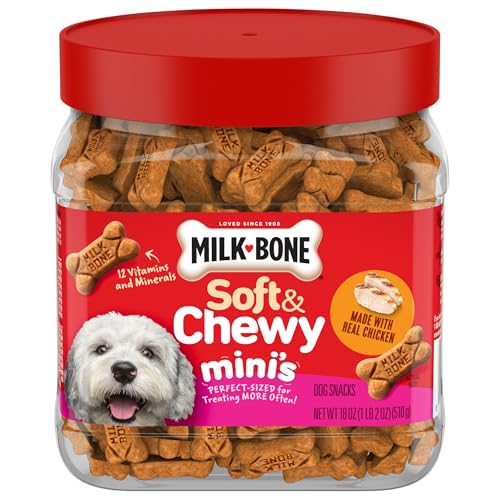Milk-Bone Soft & Chewy Mini’s Dog Treats Made with Real Chicken, 18 Oz.