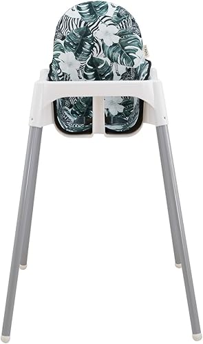 Miniatura 3 de JYOKO Cojín para silla alta para niños compatible con IKEA Antilop 100% algodón + espuma + 3D Air Confort Made (Zebra)