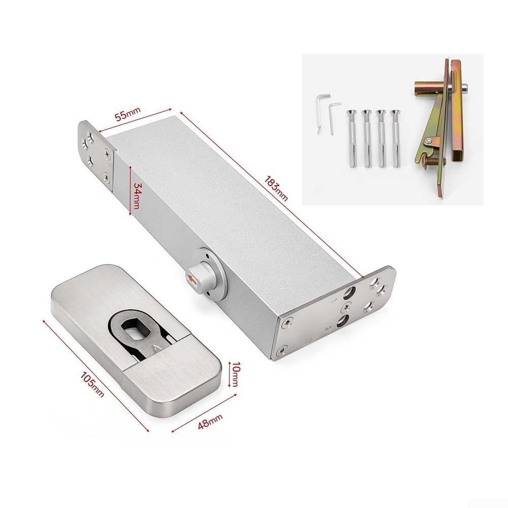 Chiudiporta idraulico a chiusura automatica per porte in legno e acciaio, adatto a 74,9-95 cm di larghezza, supporta fino a 99,8 kg, apertura liscia chiusura efficiente, finitura argento