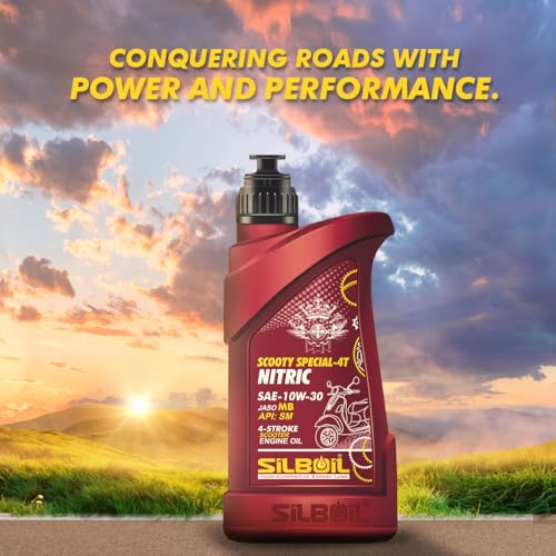 Image of SCOOTY SPECIAL 4T- NITRIC 10W-30 (API: SM) (JASO: MB) High Performance Synthetic Blend Engine Oil (800 ml, Pack of 1)