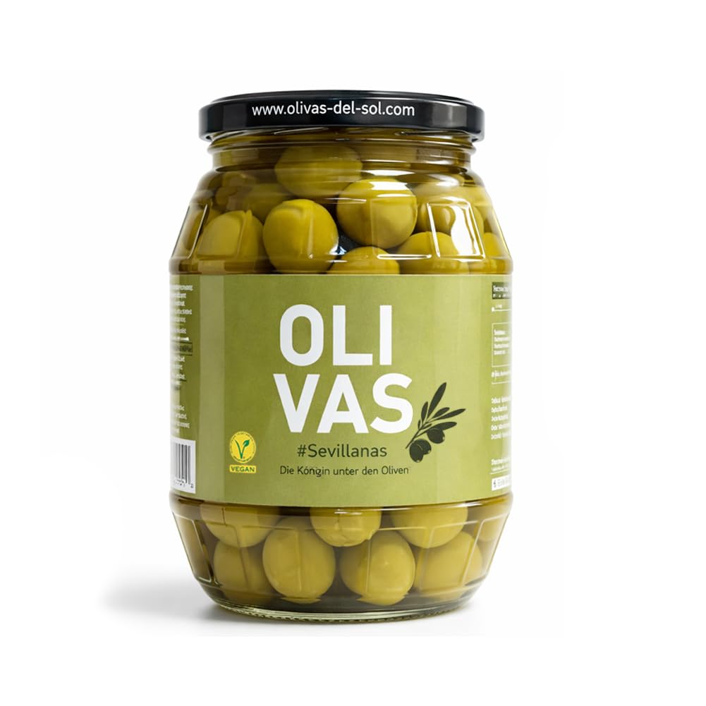 OLIVAS Sevillanas / 600 g (Barril) * Milde Manzanilla Oliven aus Sevilla * Die Königin unter den Oliven - das Original