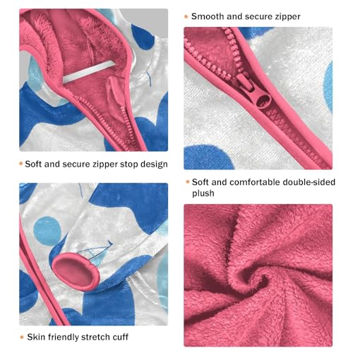 GuoChe Blue Boat Toddler Girl Sherpa Jacket3