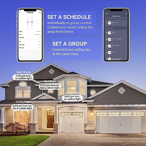 Smaair 52 Inch Smart Ceiling Fan With Lights And 10-Speed Dc Motor, Works With Remote Control/Alexa/Google Home/Siri, Dimmable Led Light (52 Inch, Black/Gold) #TOP3