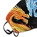 SESLFLKPJK Adults Men Women Reusable Face Scarf Mask Fashion Scarf Dust Proof Windproof Mouth Cover, Red Blue Ice Fire Flame Dragon Face Protection for Sports Travel Hiking