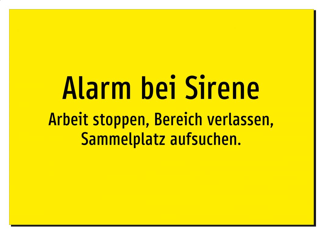 38271-DE-T-06 | Alarm bei Sirene - Arbeit stoppen, Bereich verlassen,