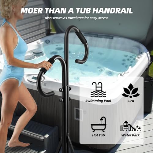 BarANDa para jacuzzi ajustable 48-57 pulgadas negro miniatura 4