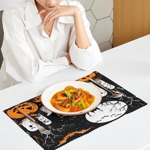 Set de table antidérapant Halloween pour protéger votre table des plats chauds lot de 6 - 7