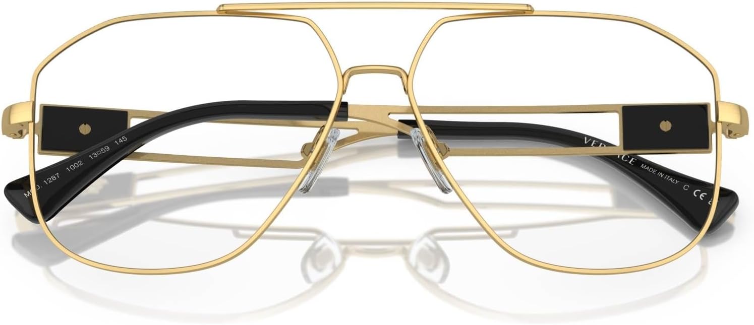 Versace VE1287-1002 Eyeglass Frame GOLD w/DEMO LENS 59mm - Image 2