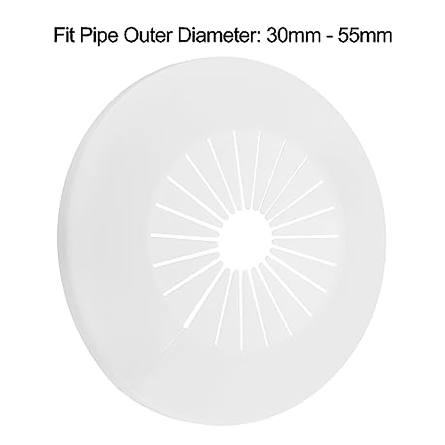 TOP-VIGOR 2pcs 30mm-55mm Pipe Cover Decoration, PP Plastic Escutcheon Pipe Collar for Water Pipe Drain Line - Image 3