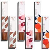 KIO Sandal Wood,Cherry Blossom,Tangerine Natural Bambooless Incense Stick Pack of 3,150 Stick,60 Min