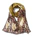 Hand-Painted 100% Silk Scarf - Monochrome Roses on Brown