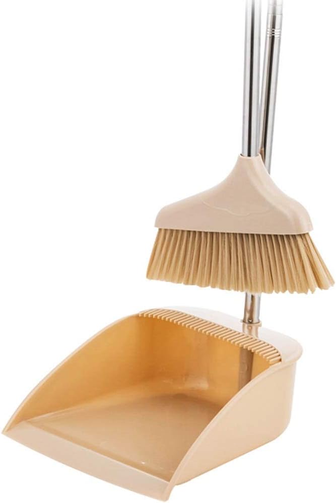 and Dustpans Sets, Remove The Steel Pipe Handle Grips Sweep Set Sweeper Lobby Home Kitchen Office Commercial Hardwood Floor Use Dustpan Sweepers