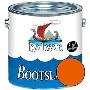 Halvar 2-K zijdemat jachtlak Orange RAL 2000-2012 bootlak voor GFK / polyester / kunststof 2-componenten lak incl…