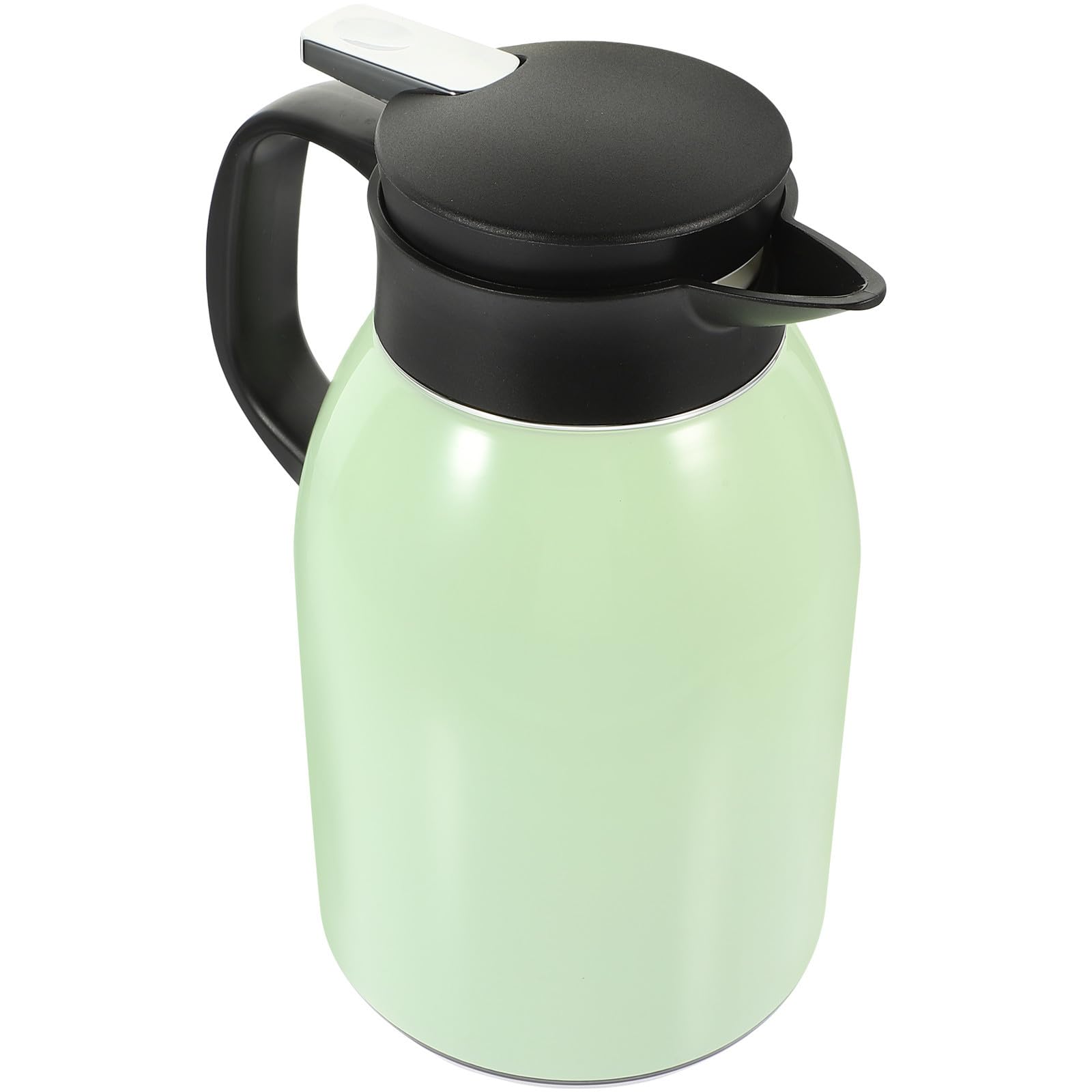 Zerodeko Bouteille D'eau Isotherme avec Poignée 1,6l en Acier Inoxydable et Plastique, Isolation Thermique Longue Durée pour Bureau et Maison