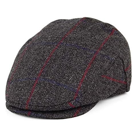 Failsworth Hats Windowpane Waterproof Flat Cap - Grey-Multi 7 1/2 Cover