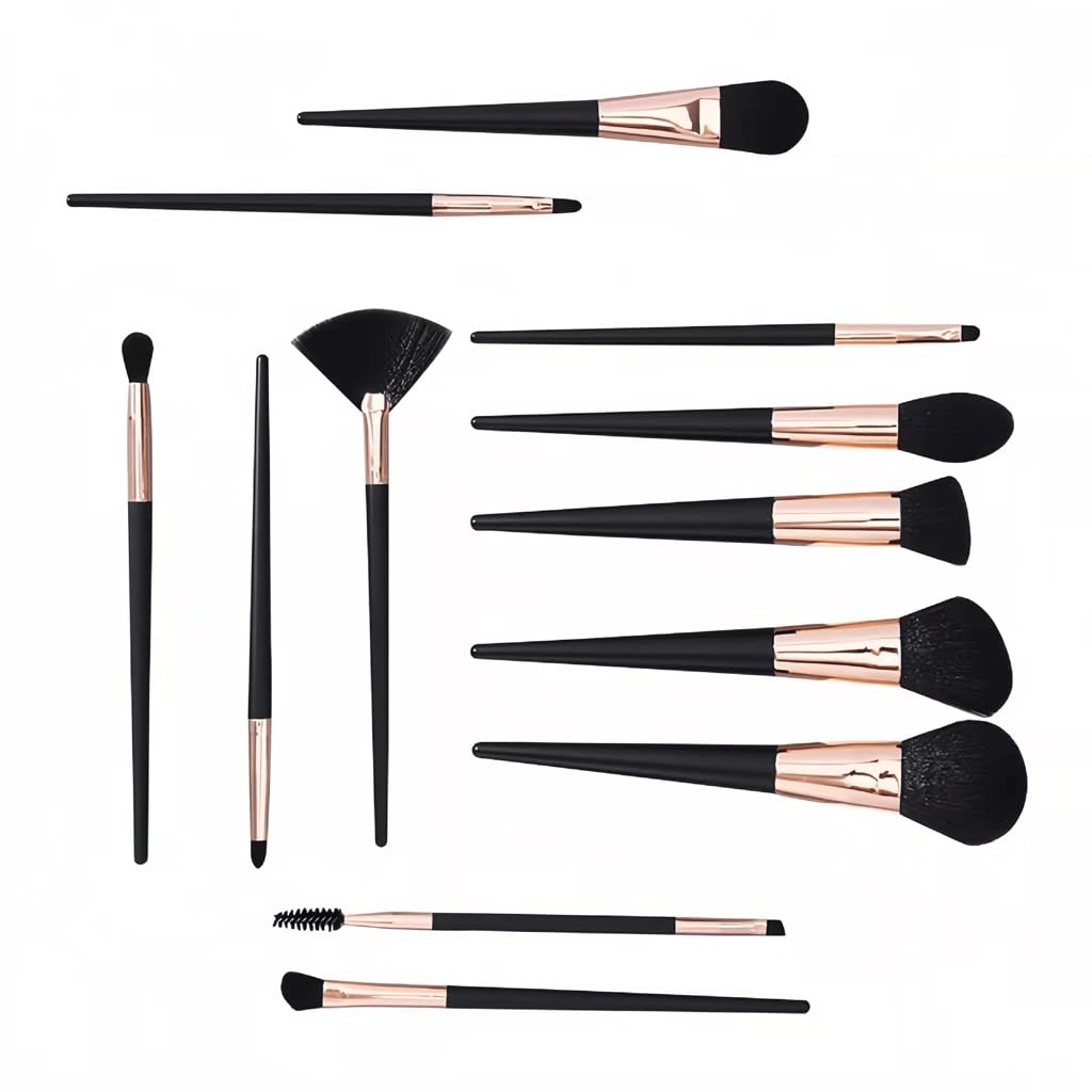 12 Pezzi. Set di pennelli for Trucco Pennello for correttore Pennello for Sole Pennello for fondotinta Pennello for Strumento di Bellezza
