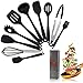 Produktbild Crestgolf 11Piece Home Silikon Küchenutensilien, Silikon Utensilien Set, Antihaft- und hitzebeständige Silikon Küchenutensilien, Kratzfeste Kochutensilien Küche Guter Helfer(Black)