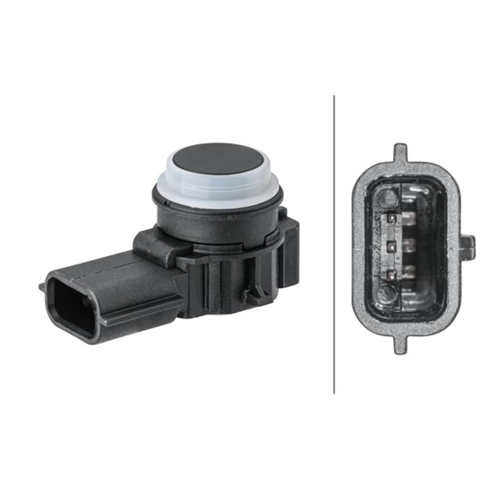 HELLA 6PX 358 141-761 Sensore Assistenza Parcheggio 3a Poli Verniciabile Con Anello Fissaggio