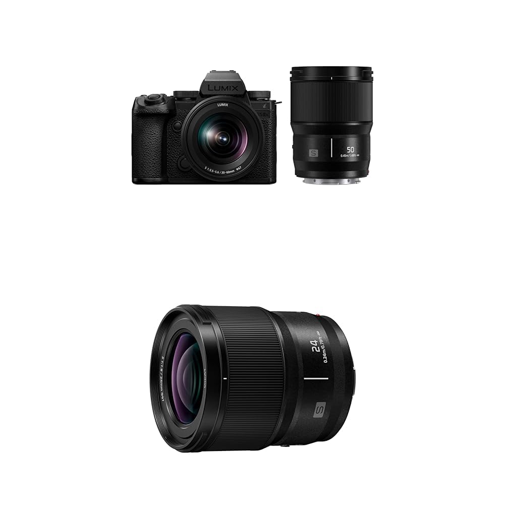 Panasonic LUMIX S5II Mirrorless Camera (DC-S5M2XWK) with LUMIX S Series 24mm F1.8 Lens (S-S24)