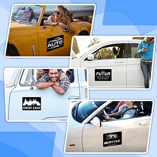 2 Pack Black Blank Car Magnets with 50 mils, Prevent Car Scratches & Dents, Rounded Corners Blank Car Magnet Set, Magnet for Car to Advertise Business and Cover Company Logo - Thumbnail 5