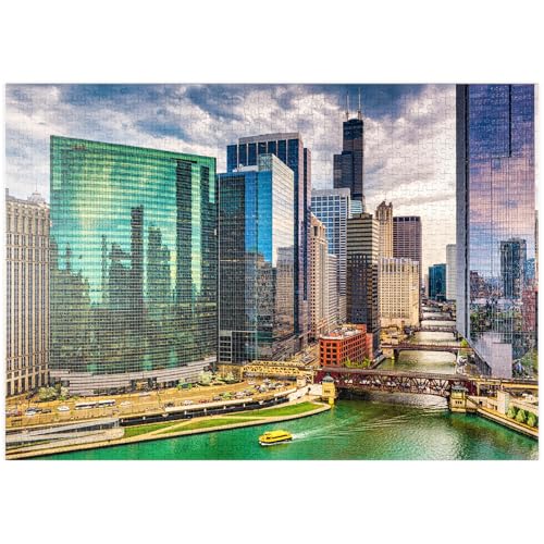 MyPuzzle Chicago, Illinois, USA - Premium 1000 Teile Puzzle - MyPuzzle Sonderkollektion von Puzzle Galaxy