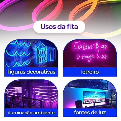 Fita Led Neon 5m À Prova D'água Flex Siliconada Alto Brilho12v (Verde)