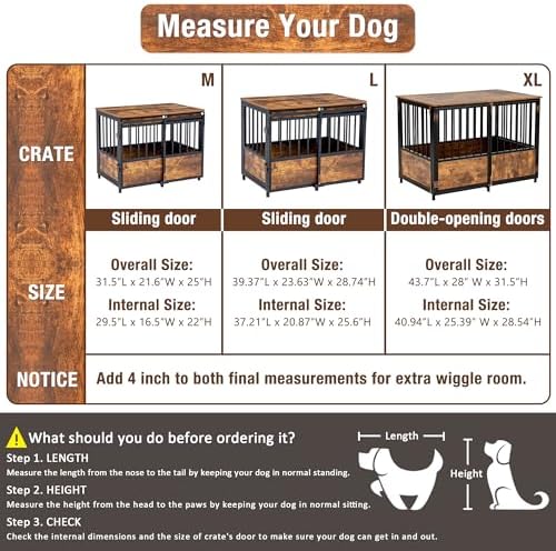 KOOPRO 32 Inch Dog Crate Furniture with Cushion for — bottom and base construction detail