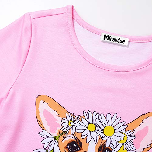 Image of Mirawise Girls 3 Pc Pajamas Sleepwear Cotton Pjs Clothes Set 4-13 Years