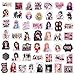 50pcs Cute Blackpink Stickers, Singer Waterproof Vinyl Decals for Teens Girls Laptop Phone Guitar Luggage Water Bottles Notebook Journal Skateboard (Black)