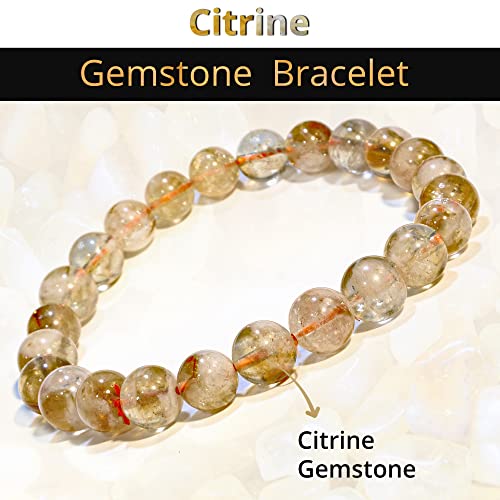 Image of ANAYA AGATE Healing Crystal Bracelet for Women and Men - 8mm Round Beaded Bracelet for Men and Women - Unisex Stretchy Gemstone Bracelet for Healing and Protection