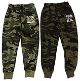 Band im Gummibund oben Unbekannt 2er Pack Jungen Camouflage Jogginghosen in den Größen 98-188 (134-140)