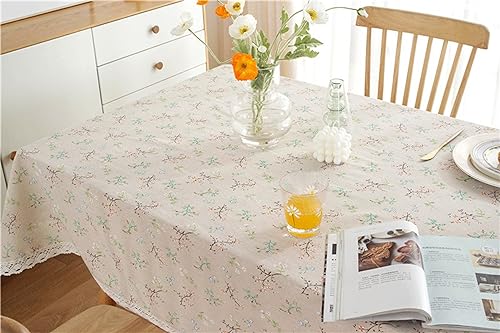 Nappe de table anti tache coton polyester fleur rectangulaire - 6