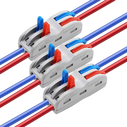 Smseace CASPL-2S-15P 15 Pcs Spl-2 Lever Wire Nut Conductor Compact Connectors Color Button Clamp Quick Terminal Block thumb #3