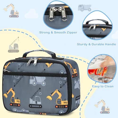 Image of CAMTOP Lunch Box Kids Boys Insulated Lunch Cooler Bag Reusable Lunch Tote Kit for School Travel