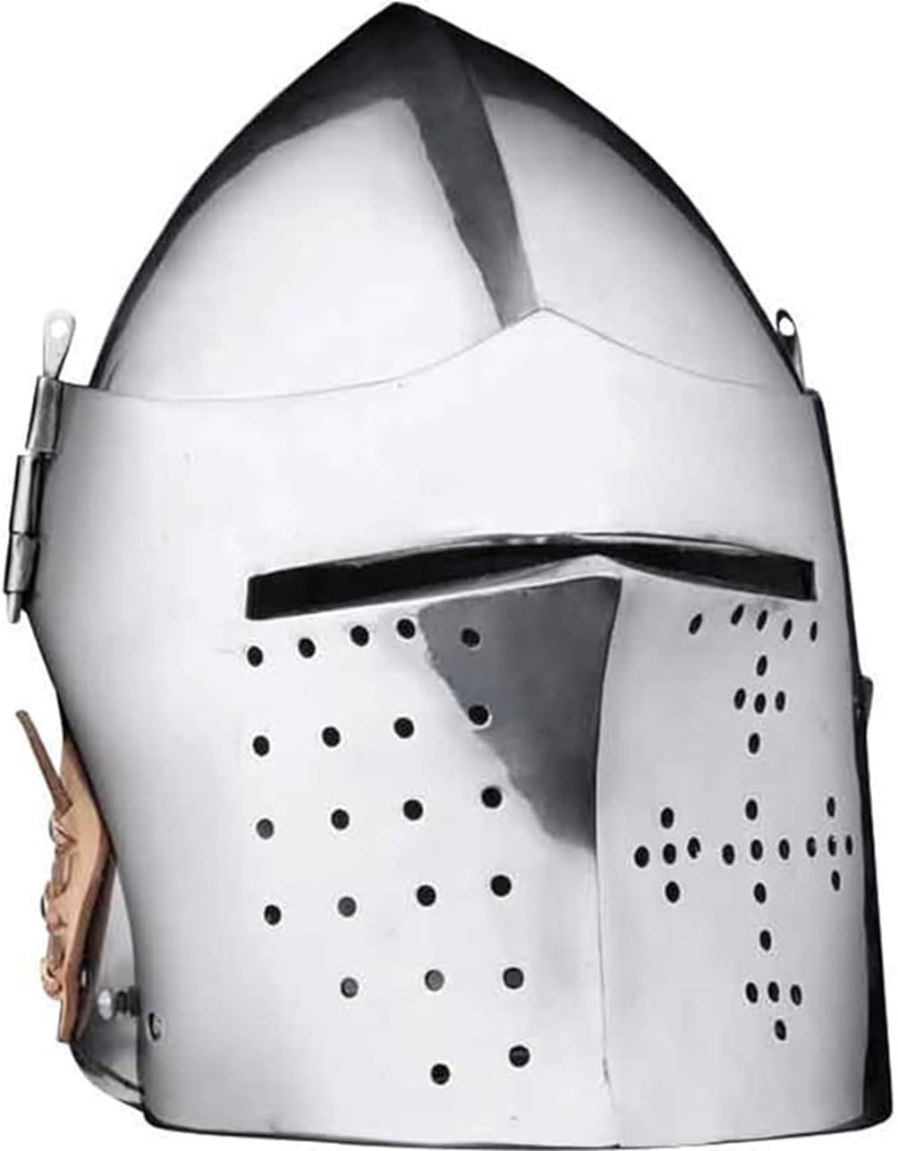 Casque De Chevalier Médiéval Bascinet En Acier 18G Pour Adulte - Réplique Pour Reconstitution