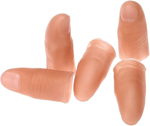 Miniatura 4 de oAtm0eBcl 5 piezas falsos dedos suaves puntas pulgar juguete primer plano etapa magia truco broma 5 unidsset L
