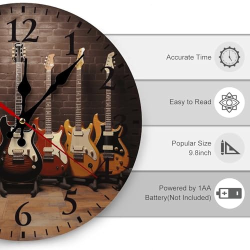 Reloj de Pared de Madera 12 Pulgadas Silencioso miniatura 3